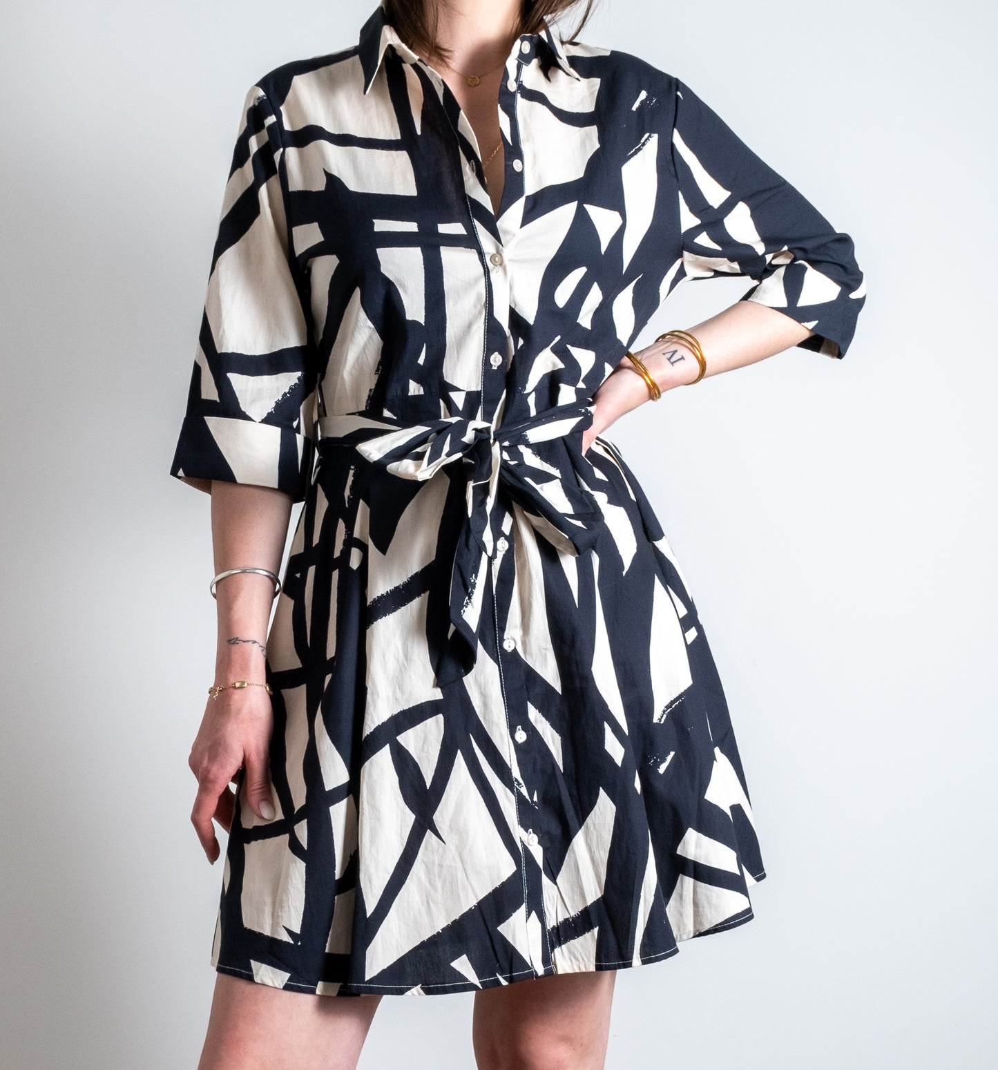 Robe Goa noir et crème