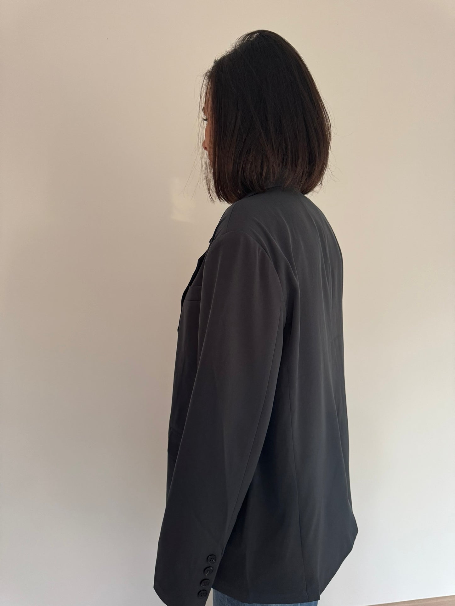 Blazer oversize gris