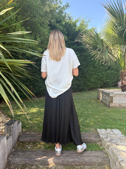 Jupe satinée noir